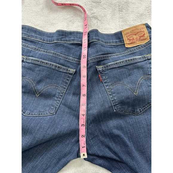 Levi's Boyfriend Jeans Women 31 Medium Wash Blue Denim Distressed Casual Stretch - Picture 10 of 12
